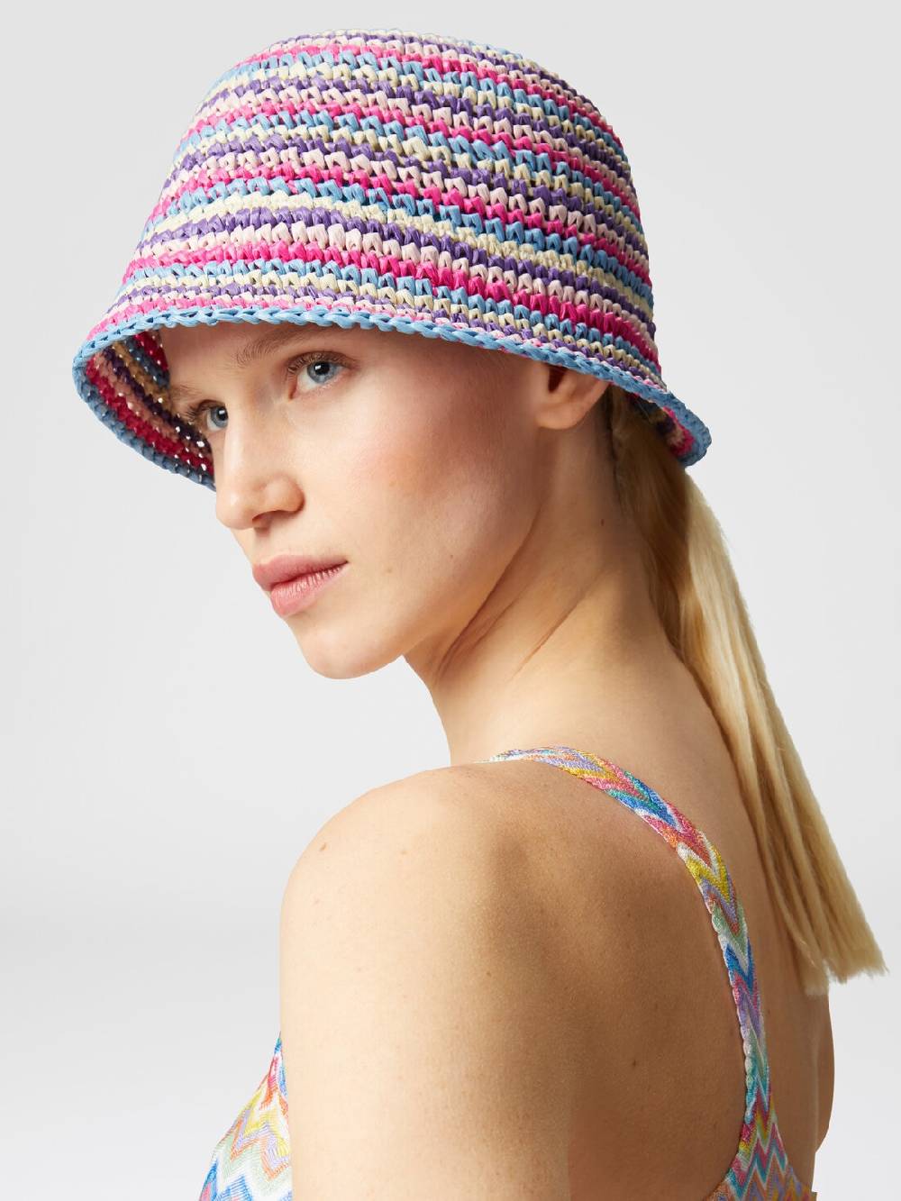 M Missoni Cloche in maglia di viscosa con lavorazione a uncinetto Saldi Di Fabbrica