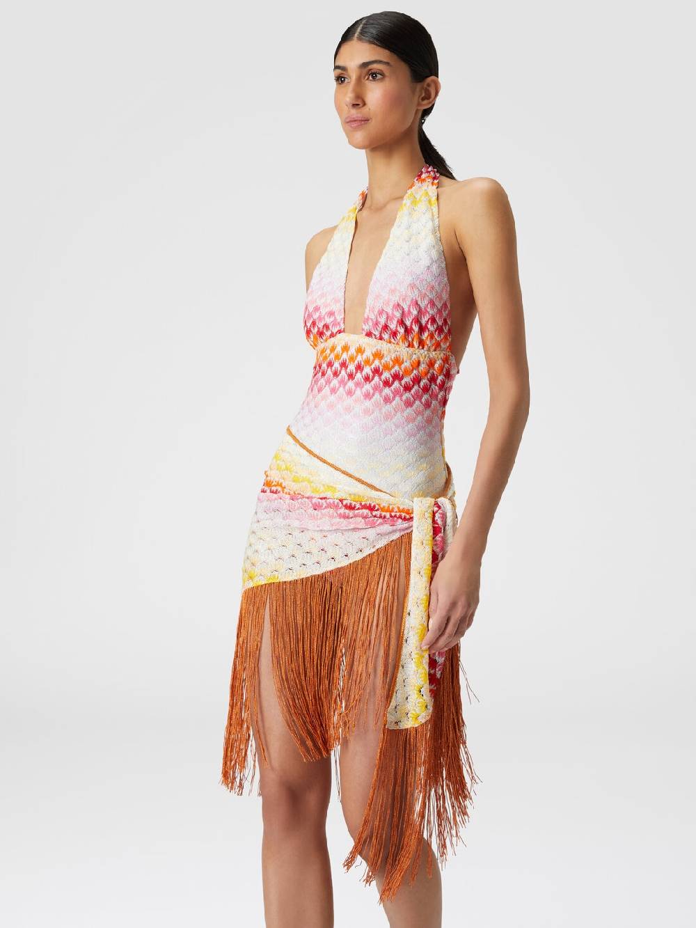 M Missoni Pareo in viscosa lamé con frange Negozio