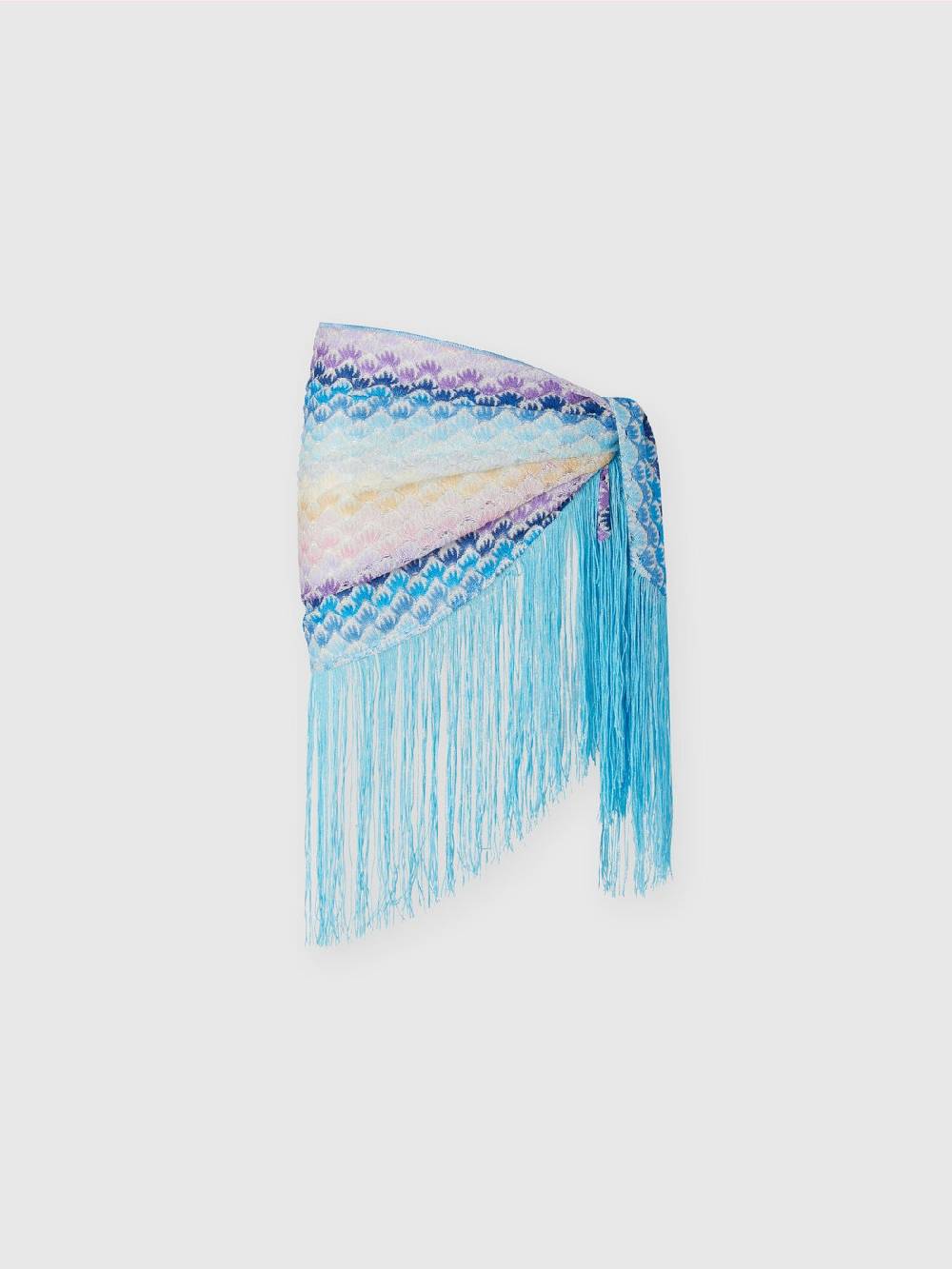 M Missoni Pareo in viscosa lamé con frange In Saldo