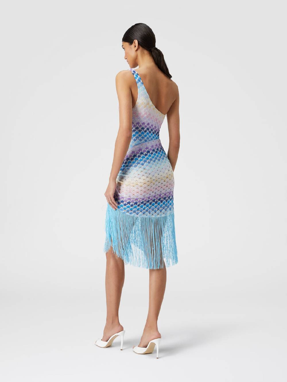 M Missoni Pareo in viscosa lamé con frange In Saldo