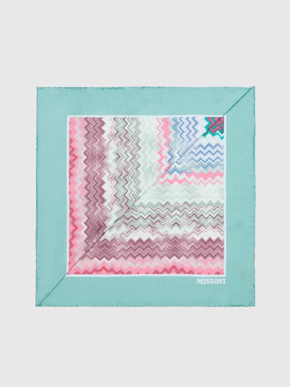 M Missoni Foulard in seta con motivo zig zag Nuova
