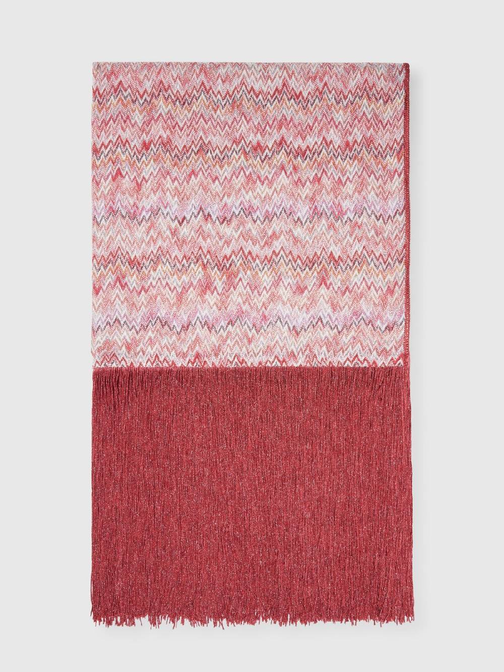 M Missoni Stola in viscosa lamé chevron con frange 2025