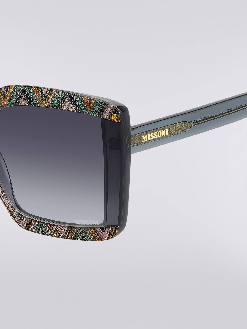 M Missoni Occhiali da sole squadrati con inserti in tessuto 2025