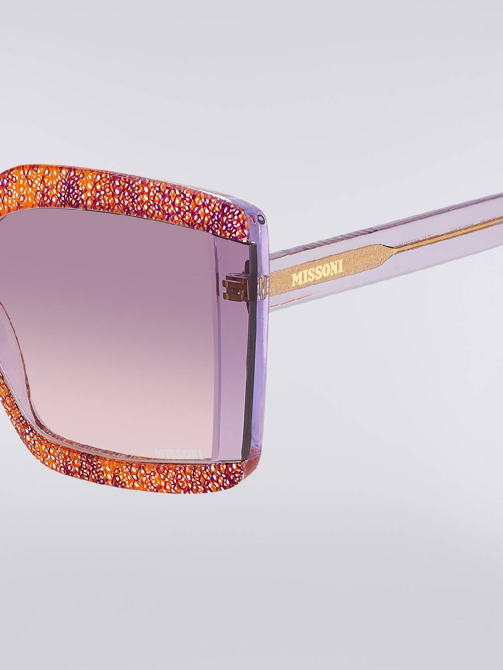 M Missoni Occhiali da sole squadrati con inserti in tessuto In Linea