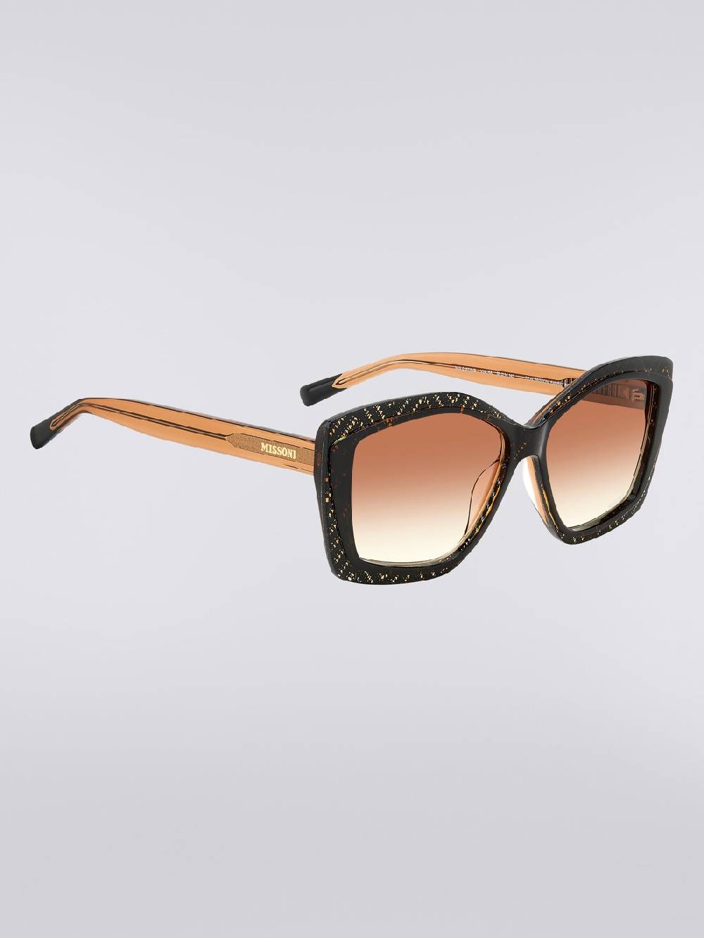 M Missoni Occhiali da sole con montatura geometrica e inserti in tessuto Promozione