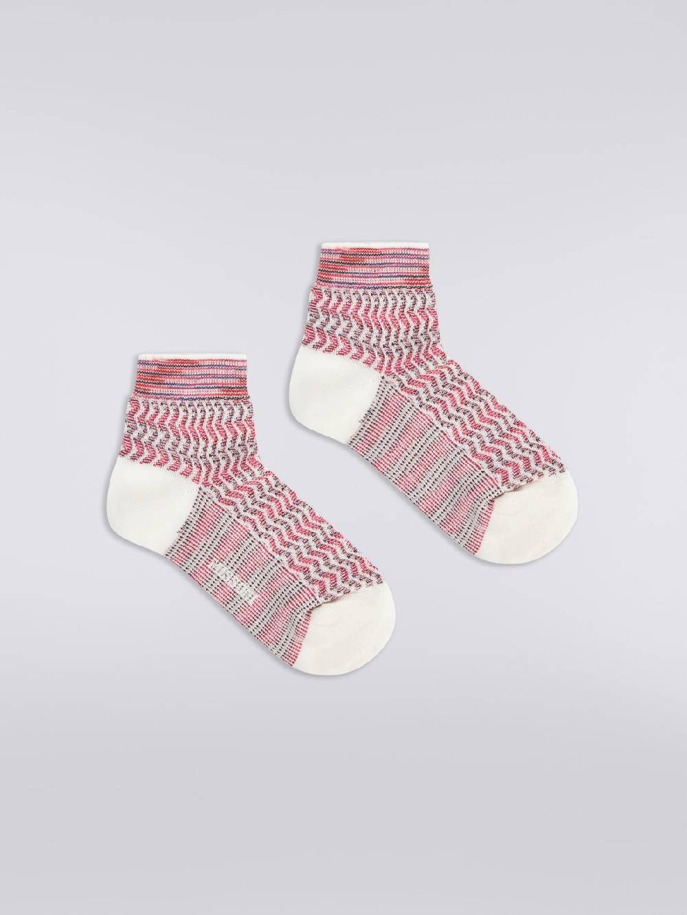 M Missoni Calze corte in cotone e nylon con multi-lavorazione Offerta