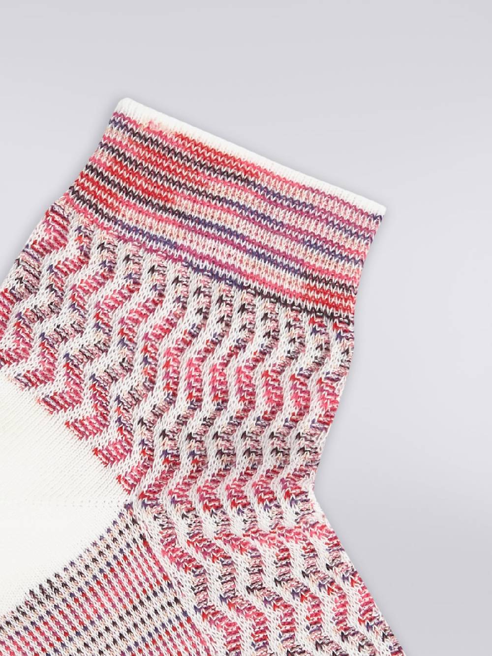 M Missoni Calze corte in cotone e nylon con multi-lavorazione Offerta