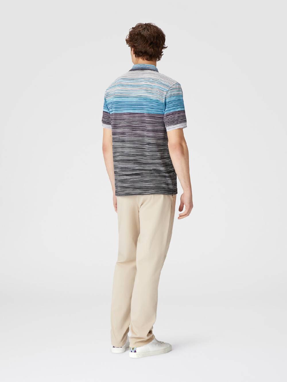 M Missoni Polo in piquet di cotone fiammato Online
