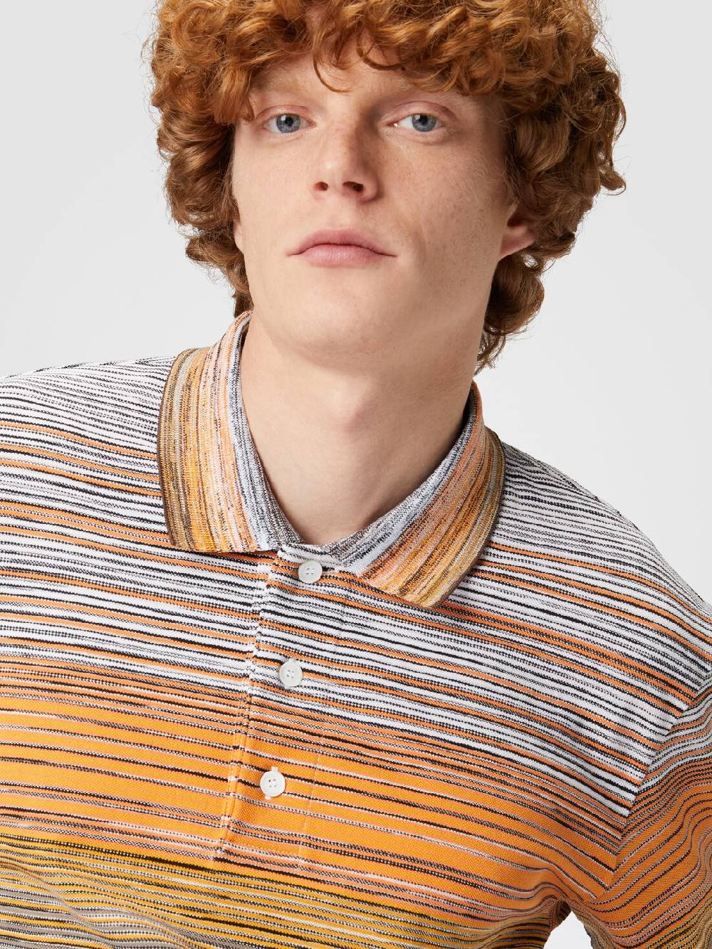 M Missoni Polo in piquet di cotone fiammato Outlet