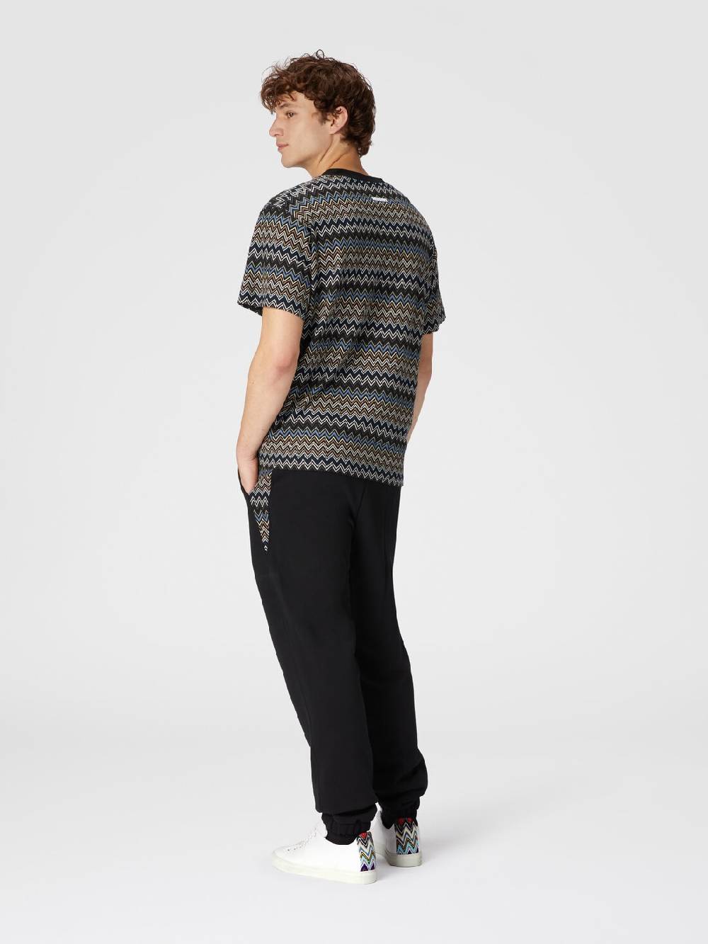 M Missoni T-shirt con motivo zig zag e logo posteriore Hotsell