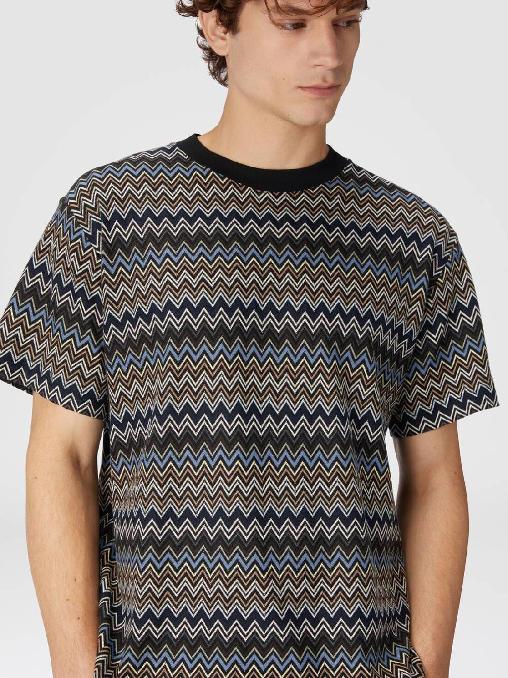 M Missoni T-shirt con motivo zig zag e logo posteriore Hotsell