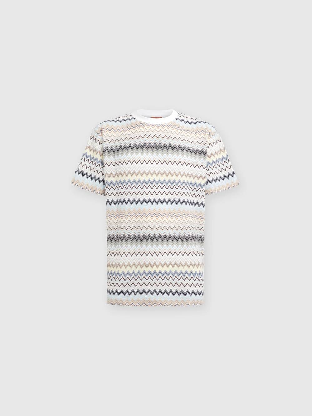 M Missoni T-shirt con motivo zig zag e logo posteriore Vendita Calda