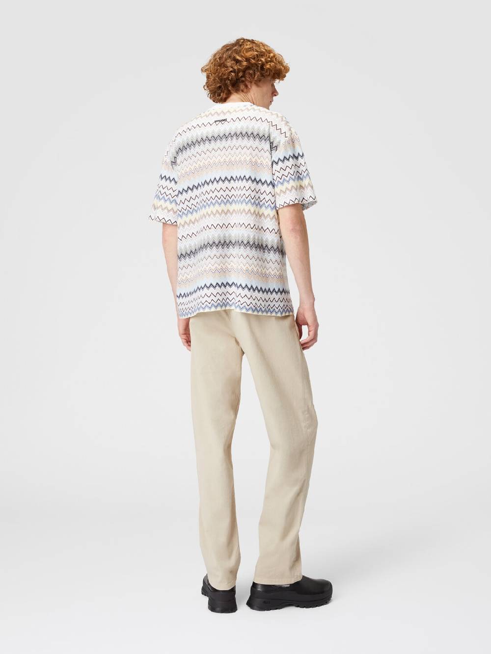 M Missoni T-shirt con motivo zig zag e logo posteriore Vendita Calda