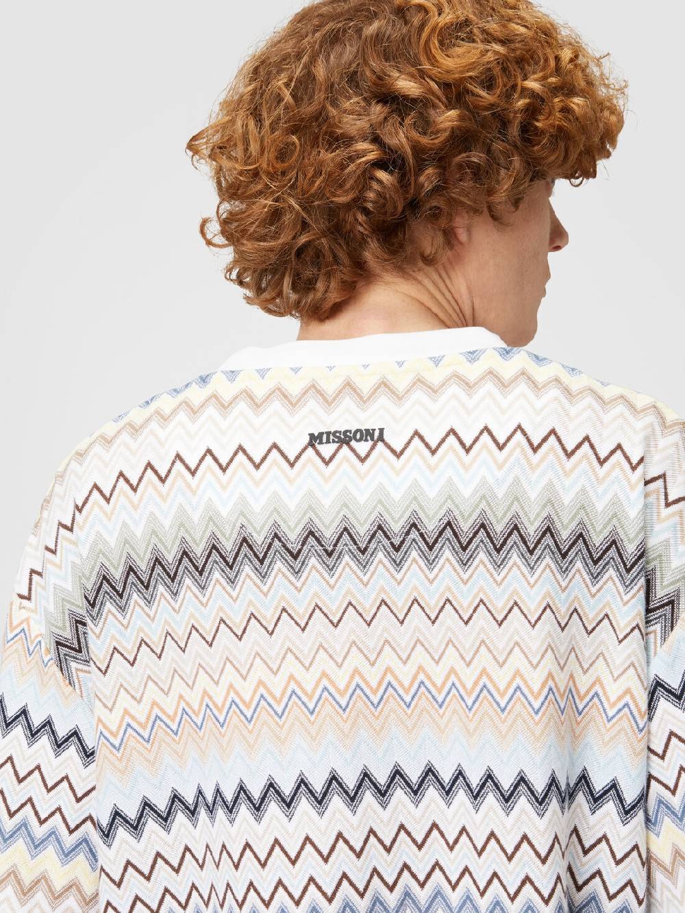 M Missoni T-shirt con motivo zig zag e logo posteriore Vendita Calda