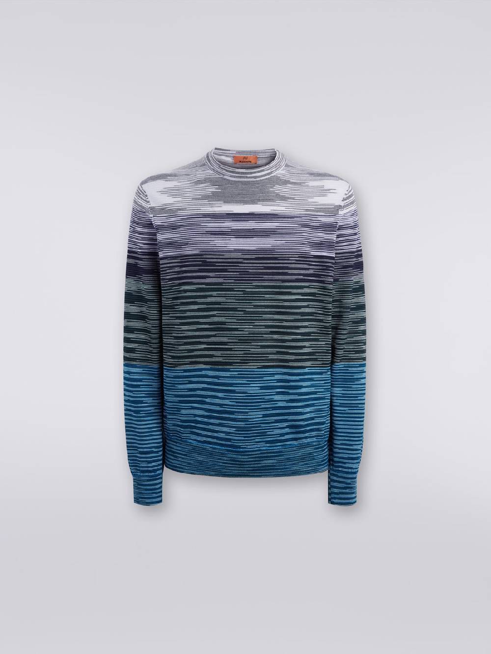 M Missoni Pullover girocollo in lana fiammata Vendita Economica
