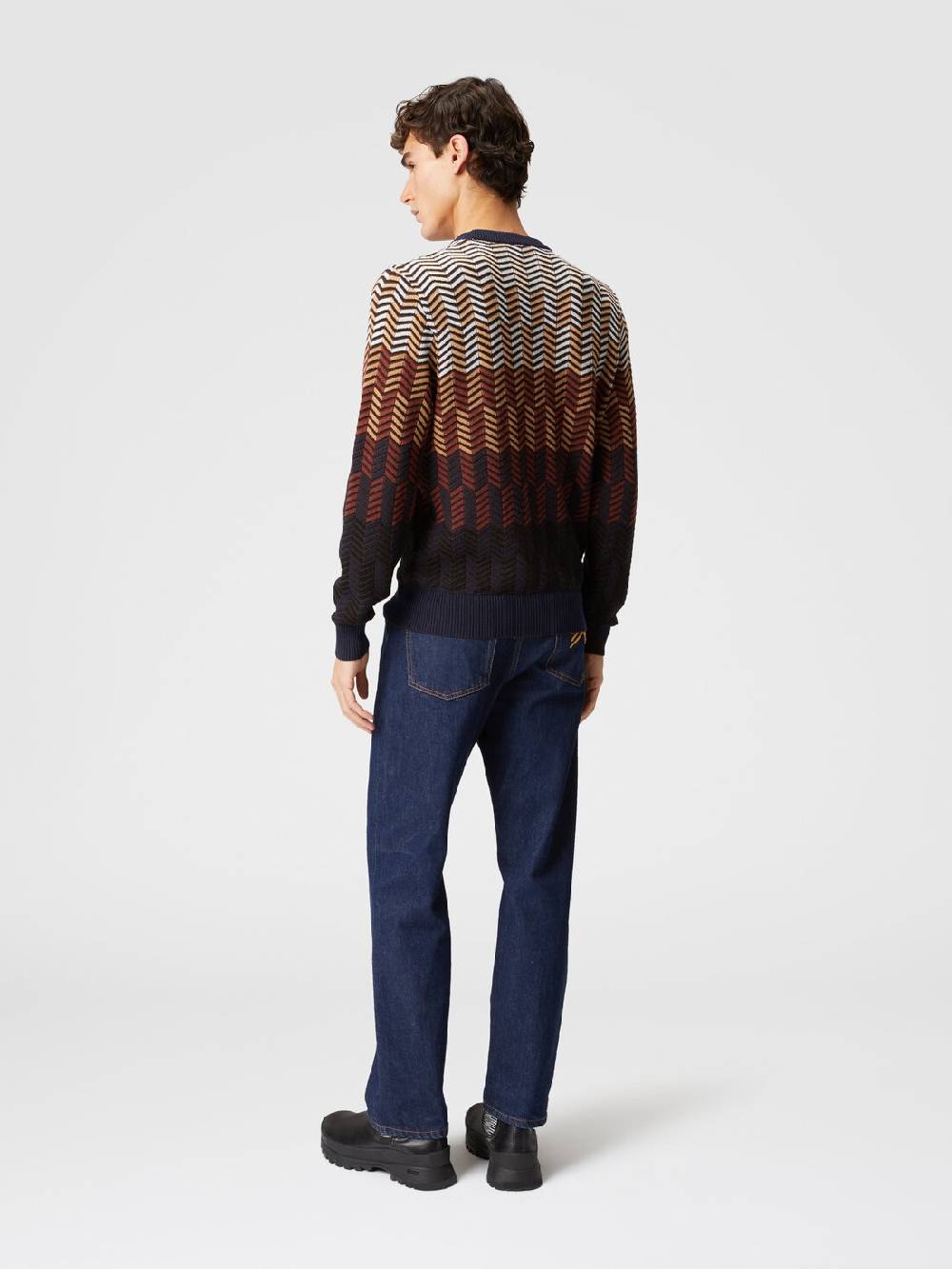 M Missoni Pullover girocollo in lana vergine zig zag I Più Venduti