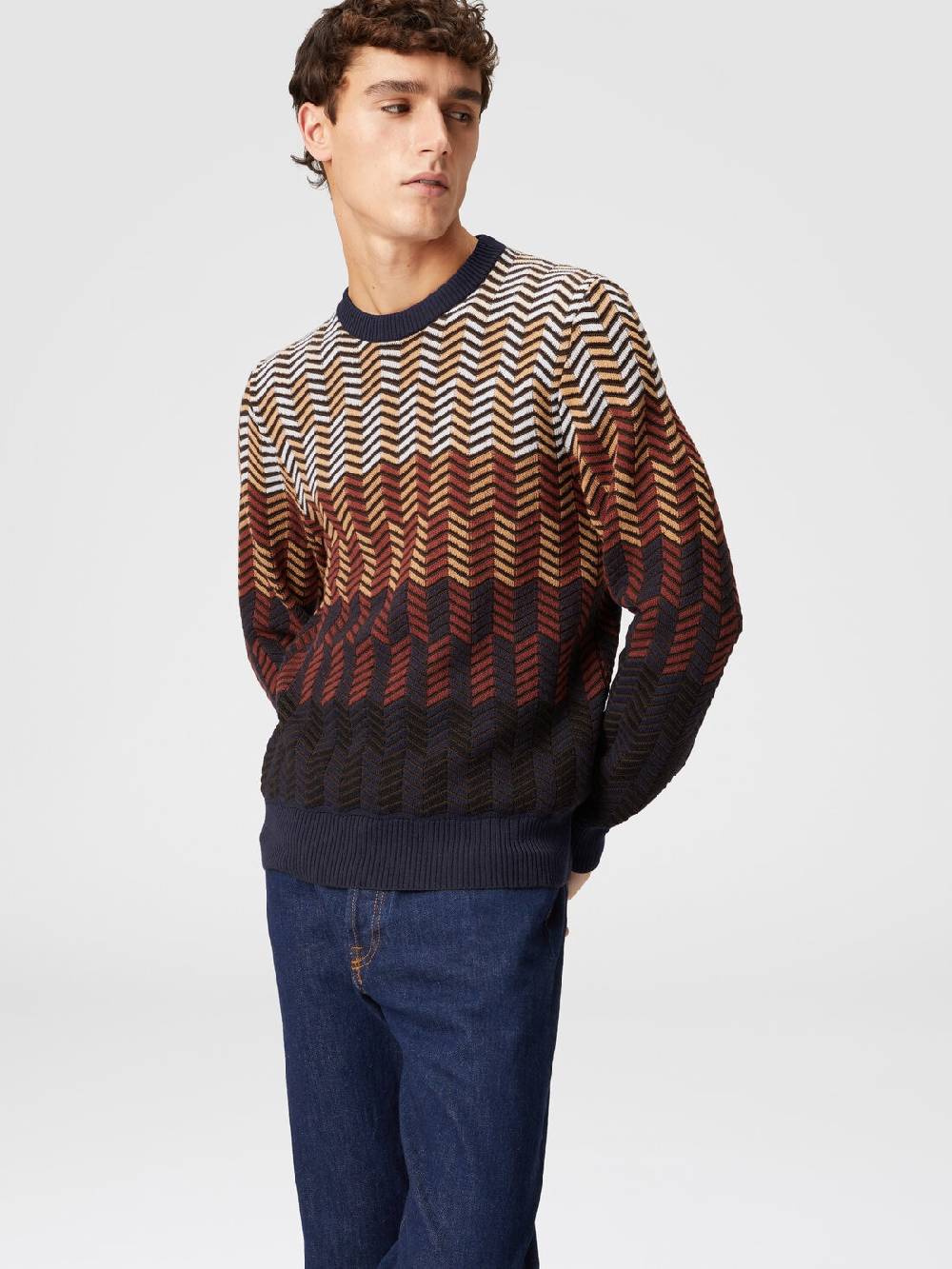 M Missoni Pullover girocollo in lana vergine zig zag I Più Venduti