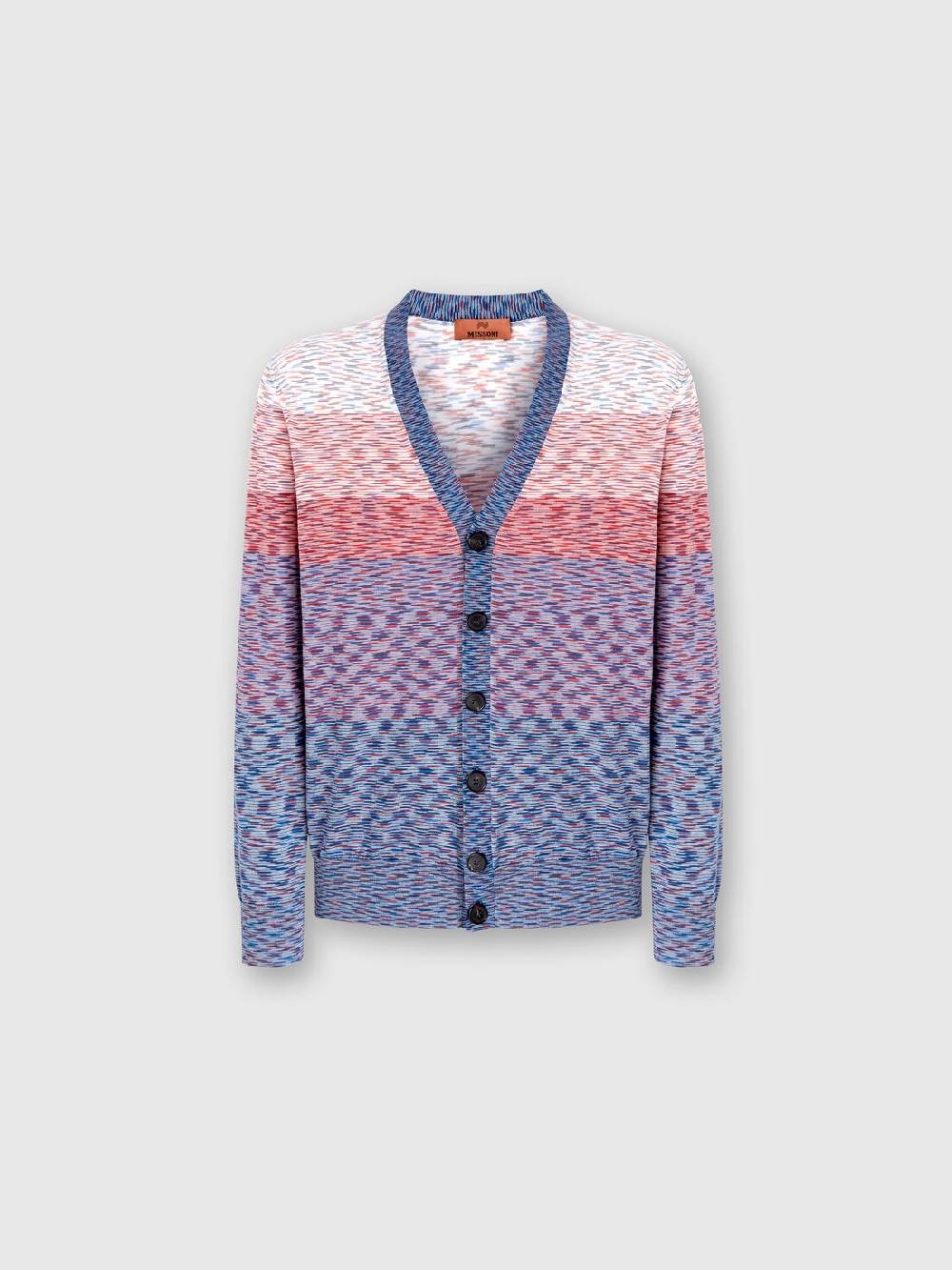 M Missoni Cardigan in maglia di cotone fiammato dégradé Negozio
