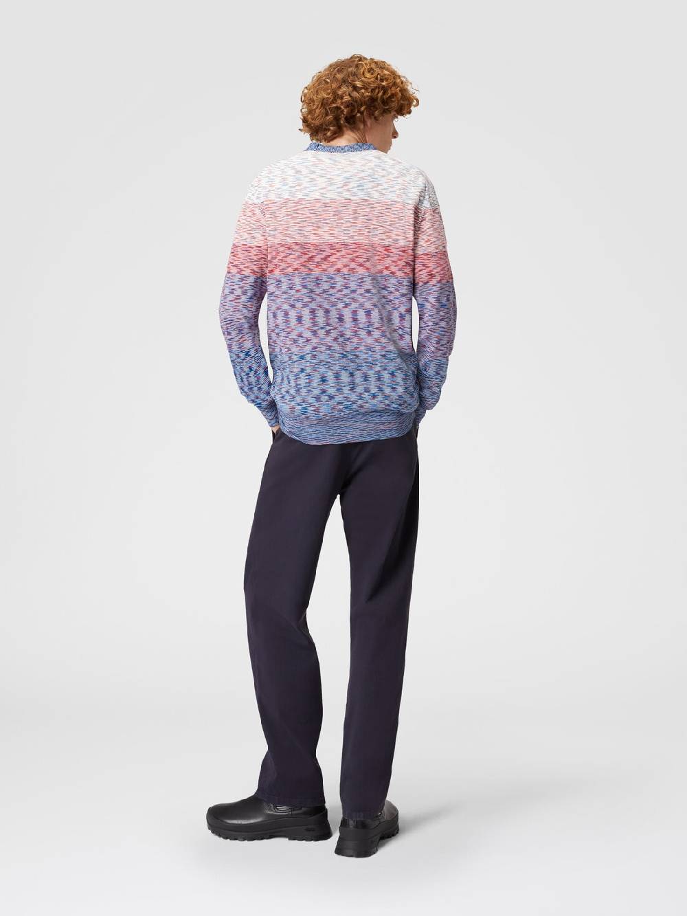M Missoni Cardigan in maglia di cotone fiammato dégradé Negozio