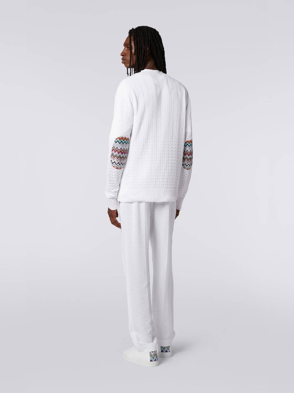 M Missoni Cardigan in cotone con toppe multicolore Saldi Di Fabbrica