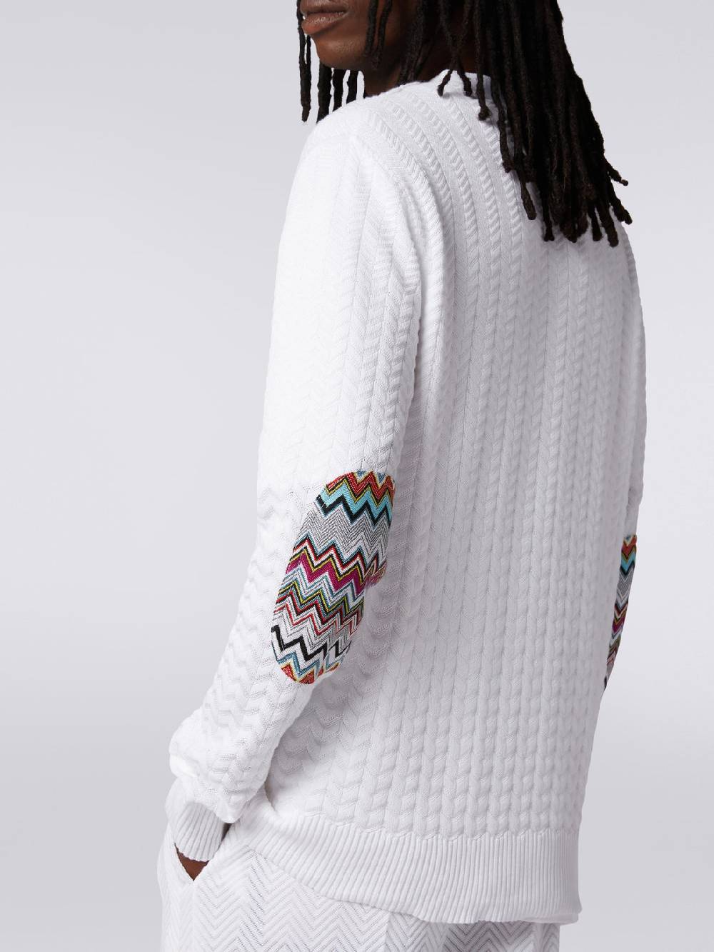 M Missoni Cardigan in cotone con toppe multicolore Saldi Di Fabbrica