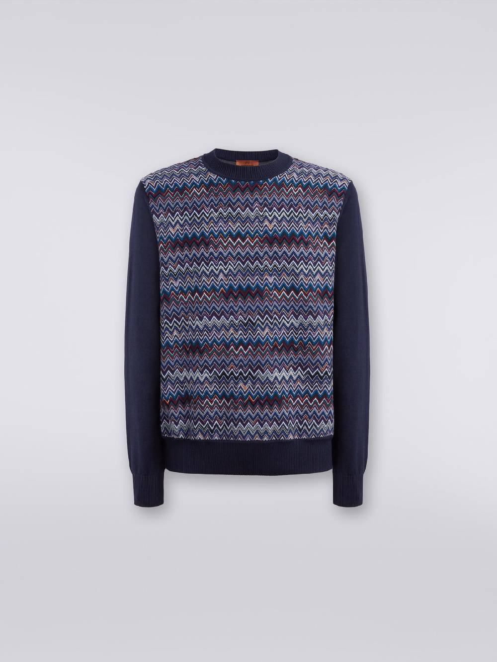 M Missoni Pullover girocollo in cotone, seta e viscosa chevron Moda
