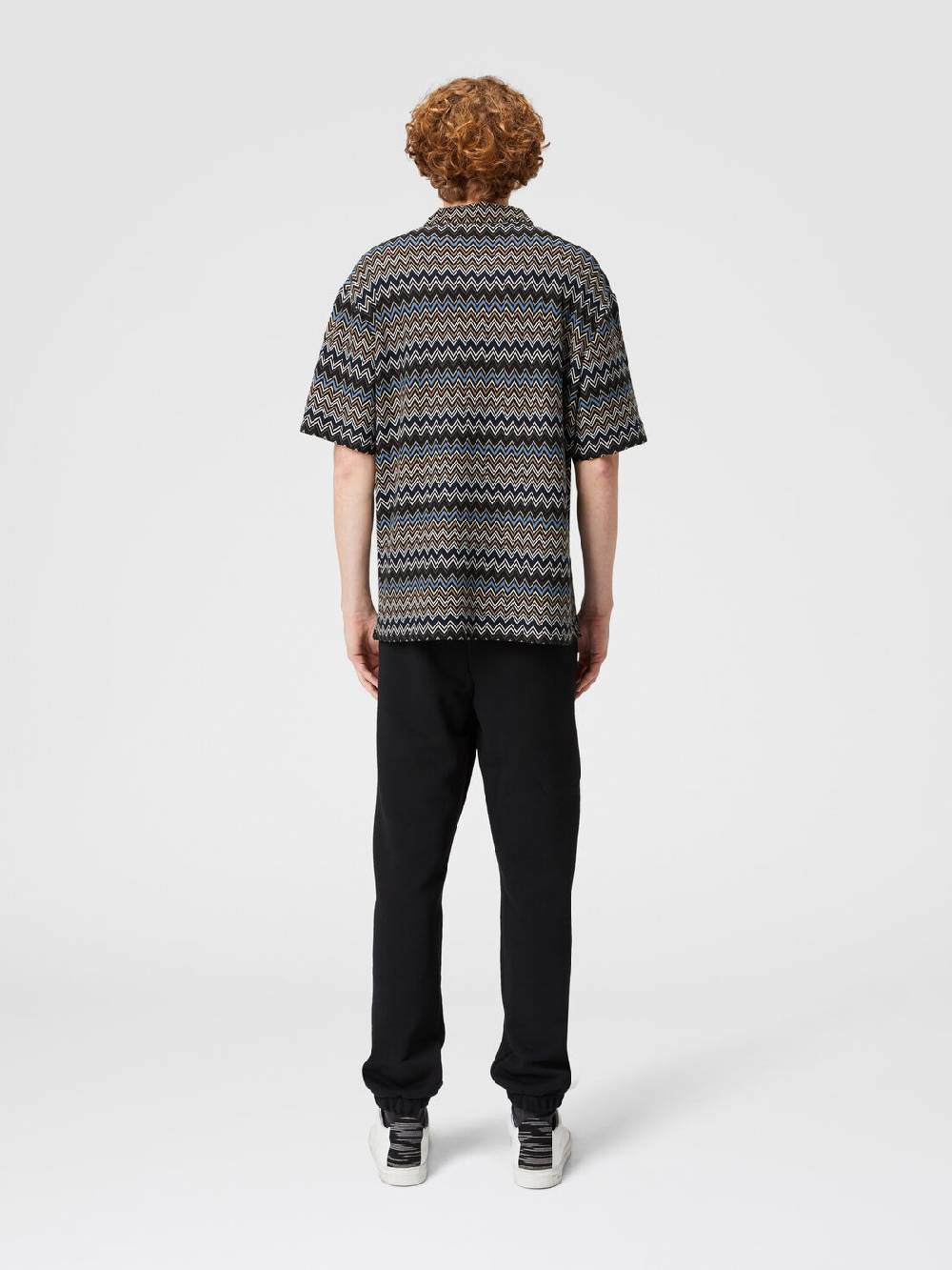 M Missoni Camicia taglio bowling in cotone zig zag Italia