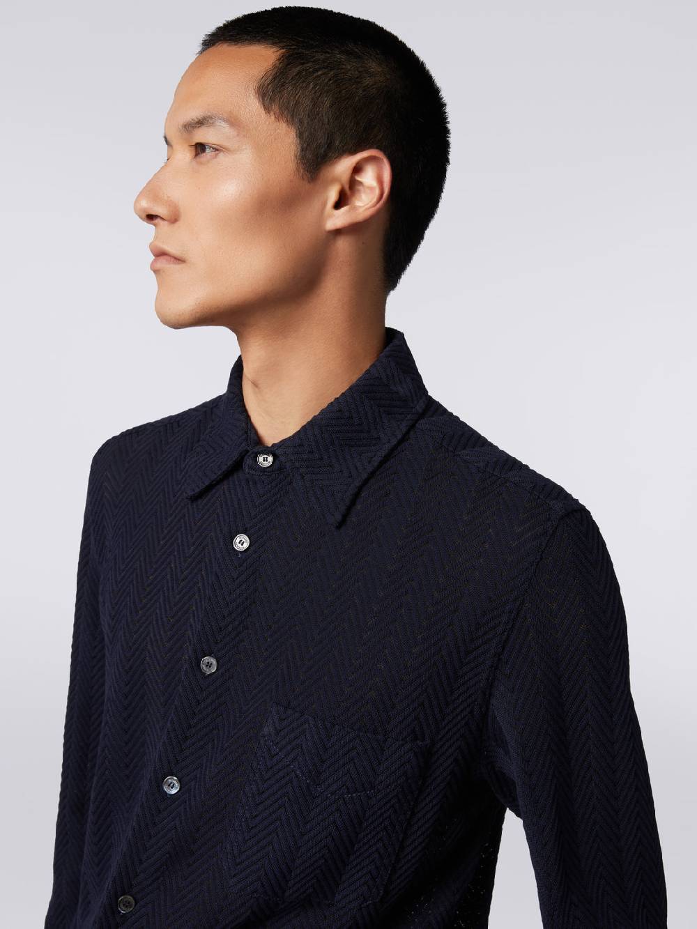 M Missoni Camicia in cotone e viscosa chevron Nuovo