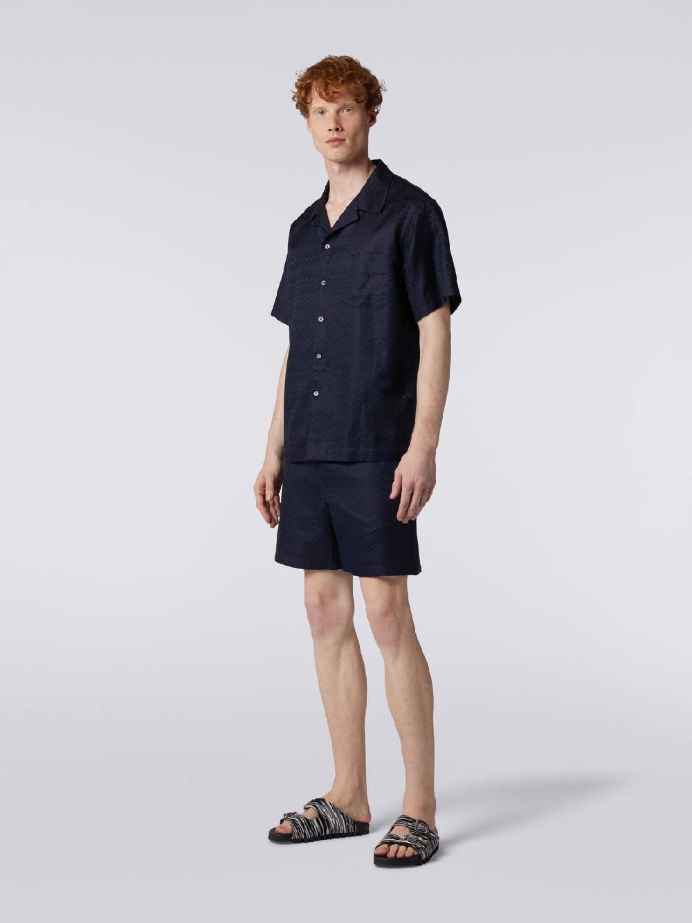 M Missoni Bermuda in misto cotone motivo zig zag Promozione