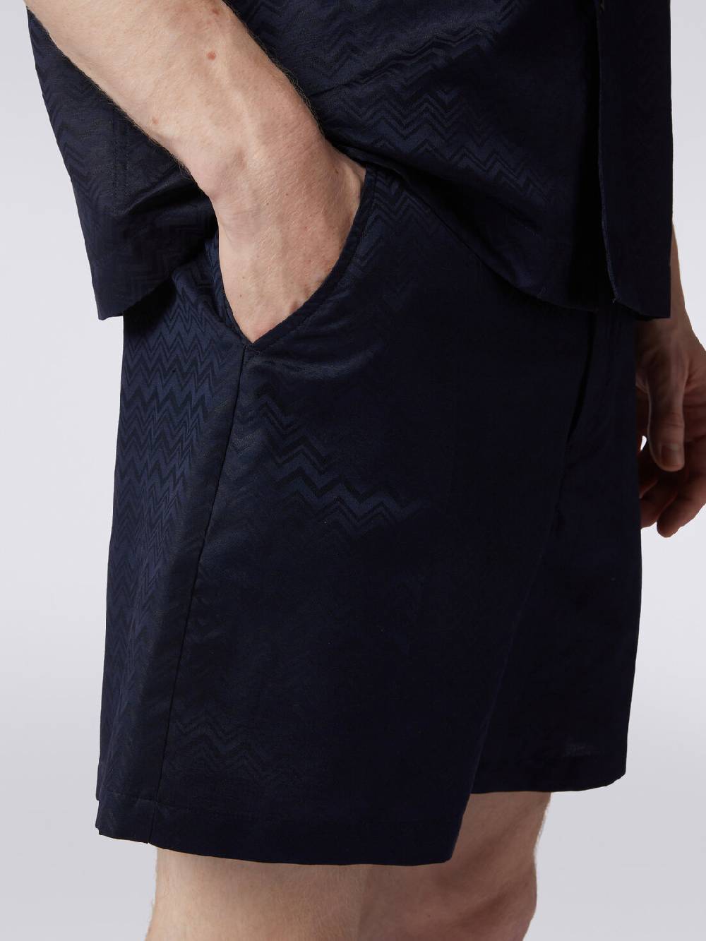 M Missoni Bermuda in misto cotone motivo zig zag Promozione