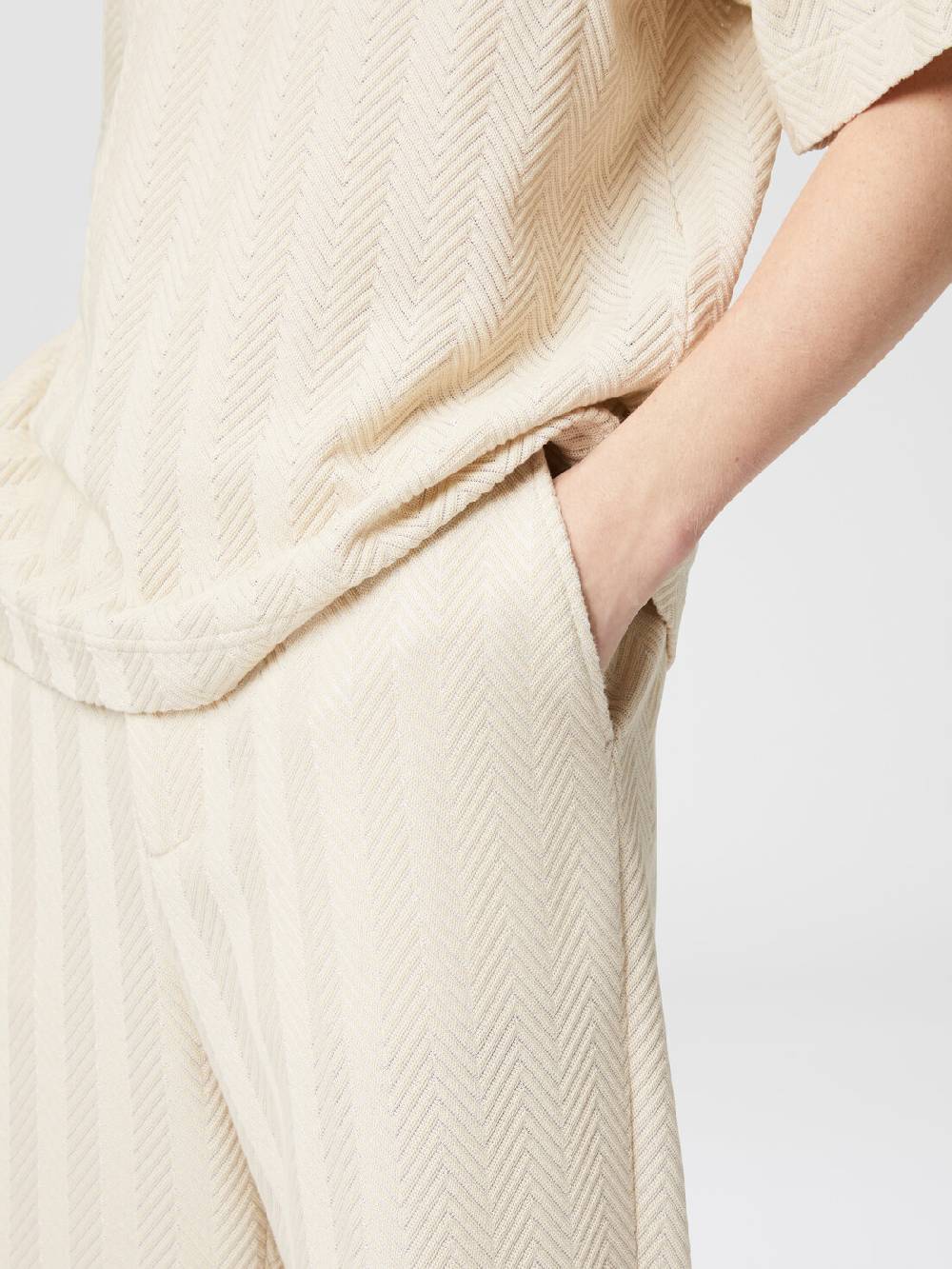 M Missoni Pantaloni classici in cotone e viscosa zig zag Negozi Online