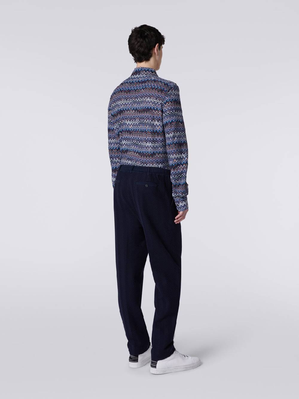 M Missoni Pantaloni classici in cotone e viscosa zig zag Acquista Ora