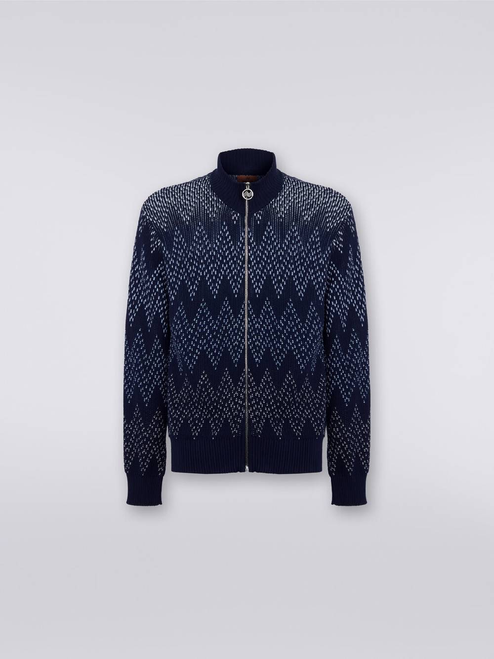 M Missoni Giacca in cotone chevron con zip Promozione Limitata