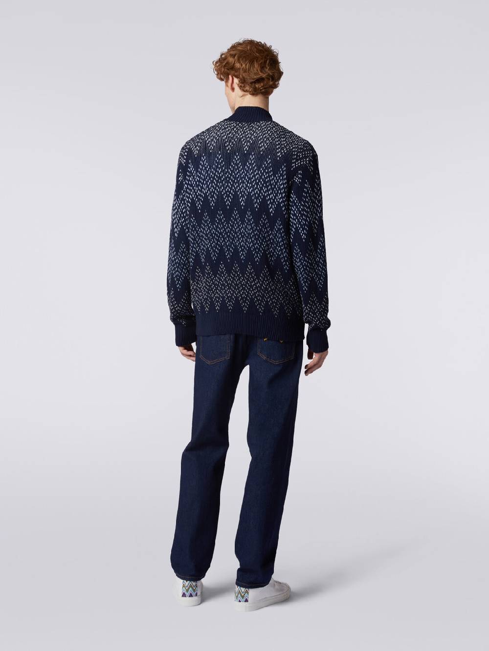 M Missoni Giacca in cotone chevron con zip Promozione Limitata