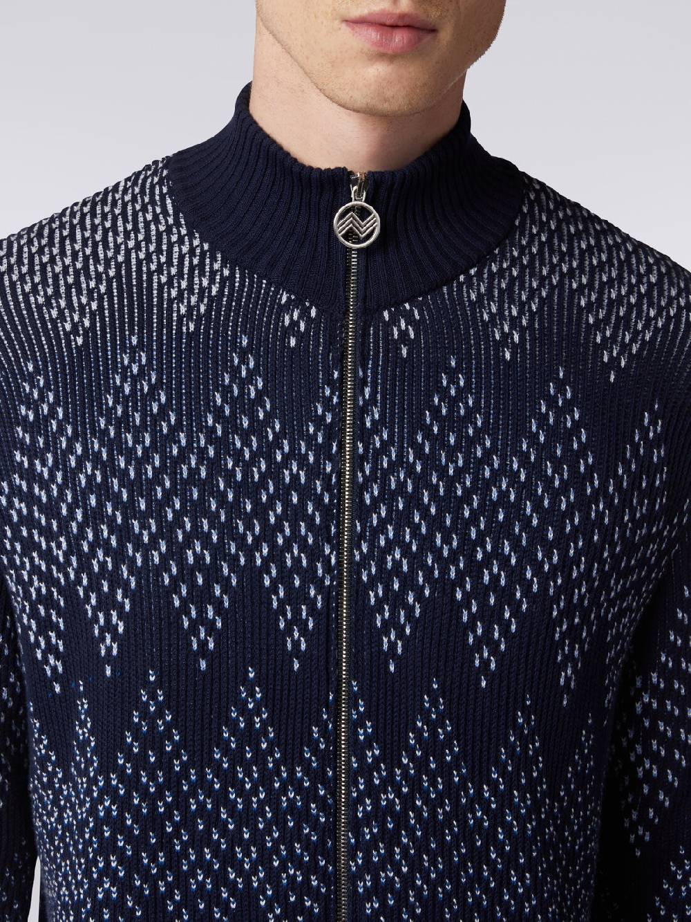 M Missoni Giacca in cotone chevron con zip Promozione Limitata