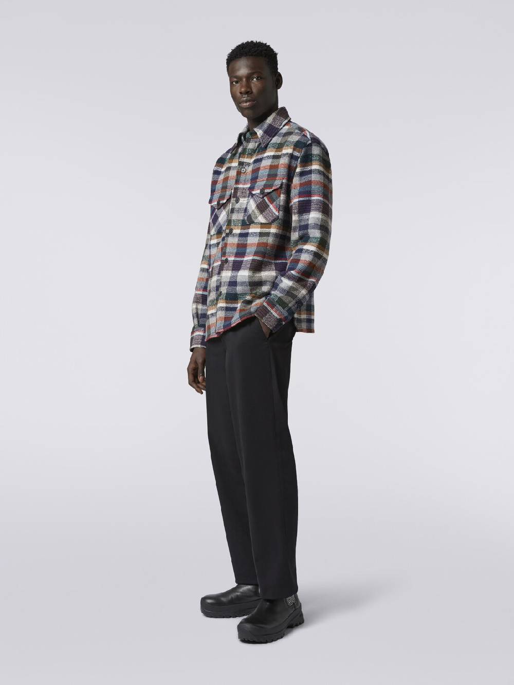 M Missoni Overshirt in lana e cachemire a quadri Fino Al -60%
