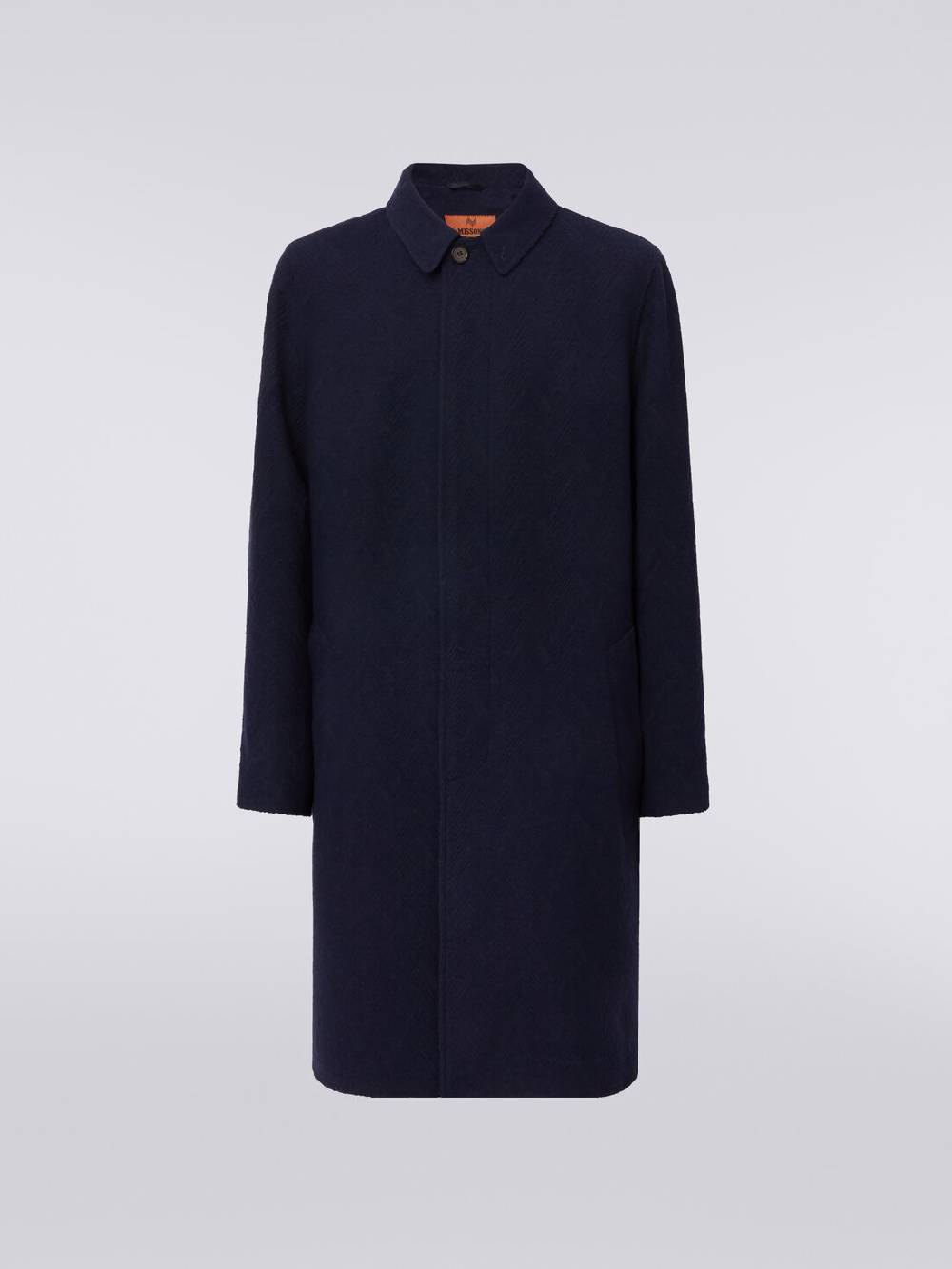 M Missoni Cappotto misto lana jacquard con motivo zig zag Convenienza