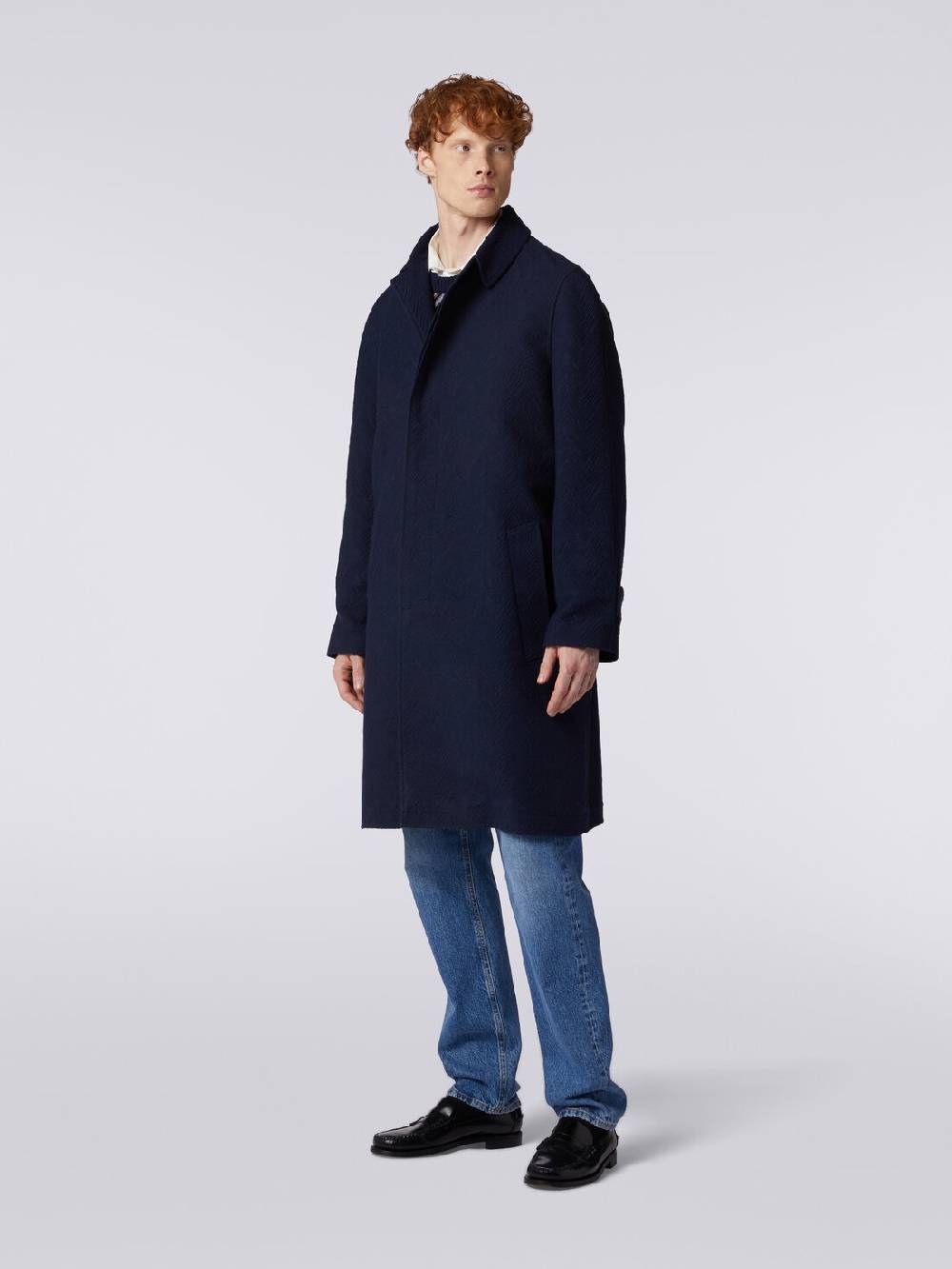 M Missoni Cappotto misto lana jacquard con motivo zig zag Convenienza