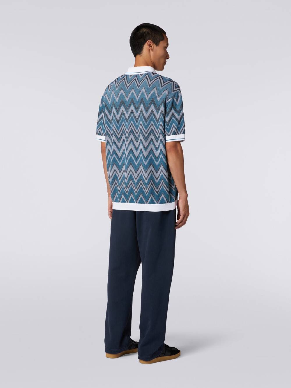M Missoni Pantaloni in felpa di cotone con logo Presa