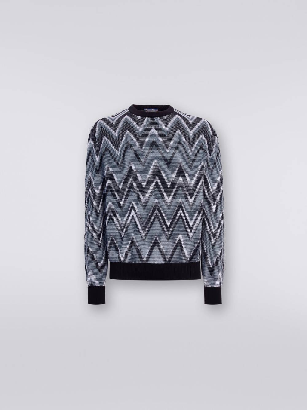 M Missoni Pullover girocollo in cotone zig zag Economico