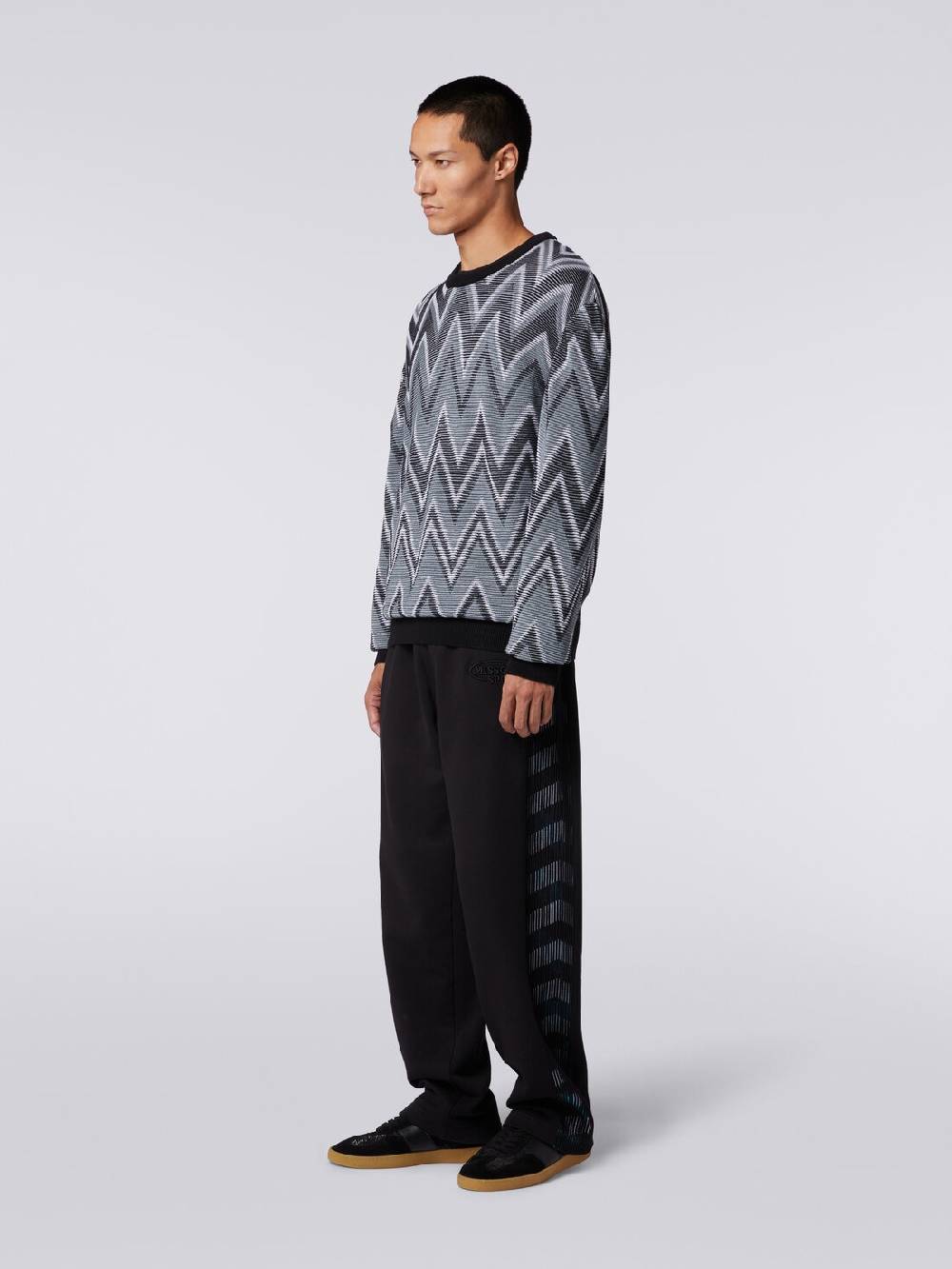 M Missoni Pullover girocollo in cotone zig zag Economico