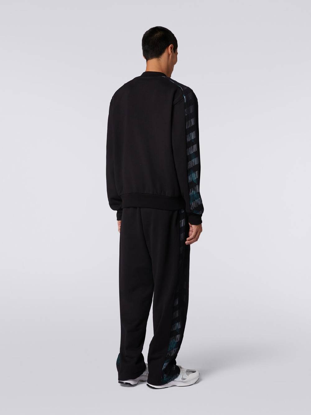 M Missoni Cardigan in felpa di cotone con dettagli in maglia zig zag Online