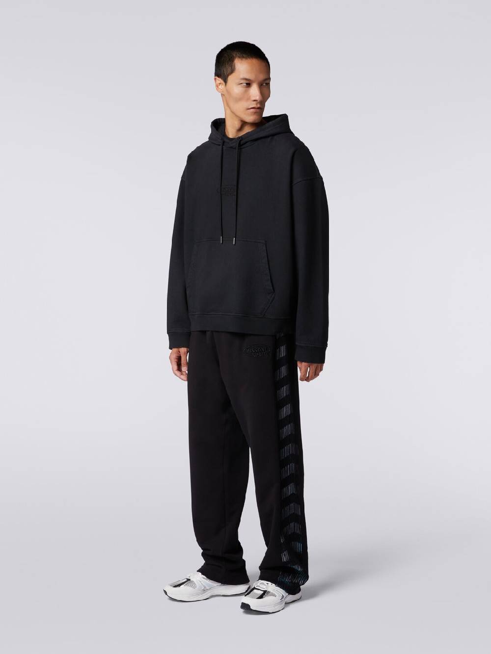 M Missoni Felpa in cotone con cappuccio e logo Outlet
