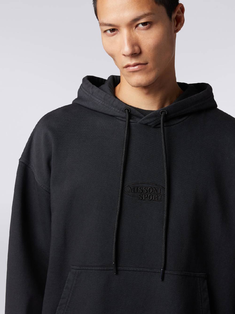 M Missoni Felpa in cotone con cappuccio e logo Outlet