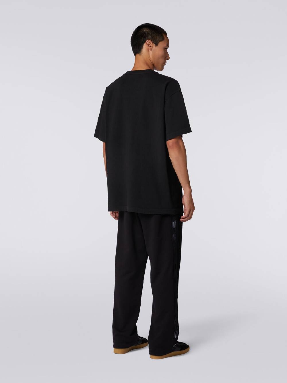 M Missoni Pantaloni in felpa con logo e bande laterali in maglia Offerte esclusive