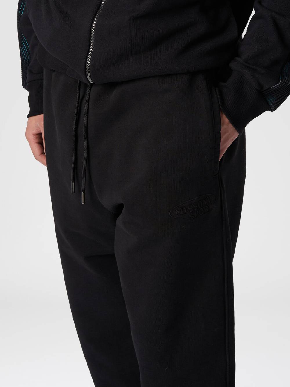 M Missoni Pantaloni in felpa di cotone con logo Offerte