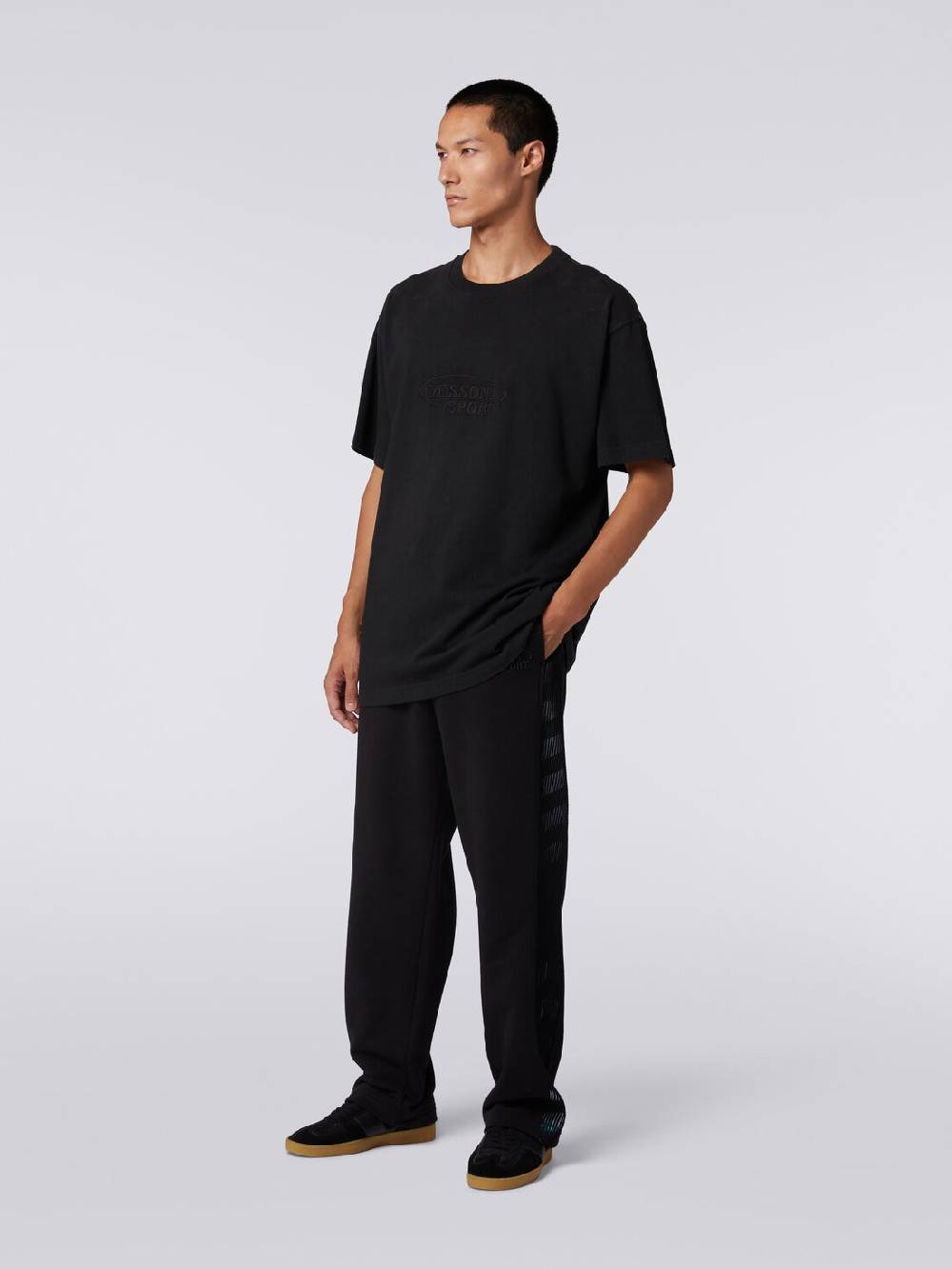 M Missoni T-shirt girocollo in cotone con logo Hotsell