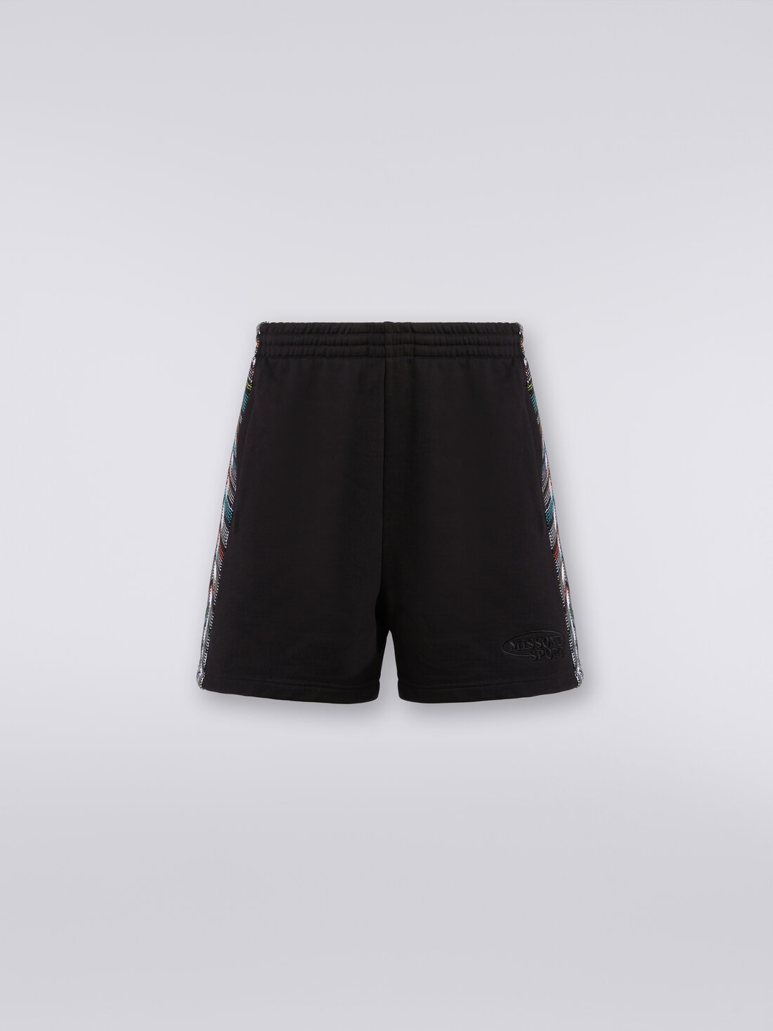 M Missoni Shorts in felpa con logo e bande laterali in maglia Vendita Calda
