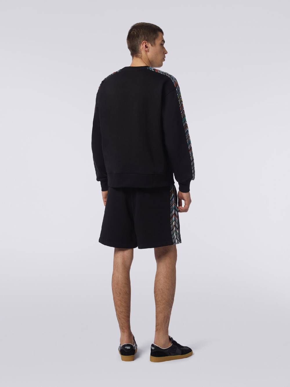 M Missoni Shorts in felpa con logo e bande laterali in maglia Vendita Calda