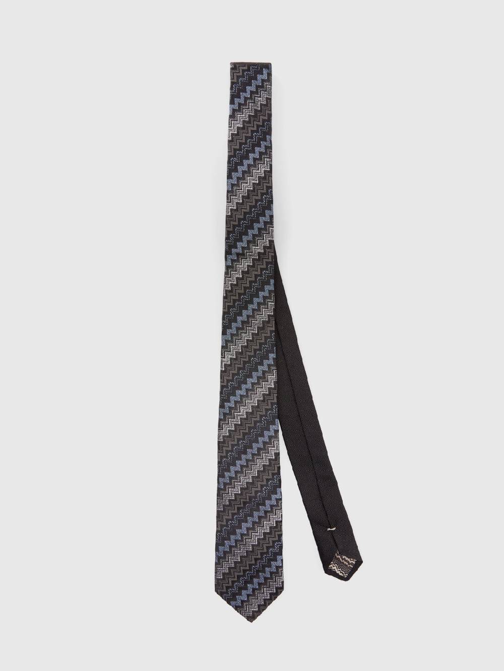 M Missoni Cravatta in seta con motivo zig zag Negozio